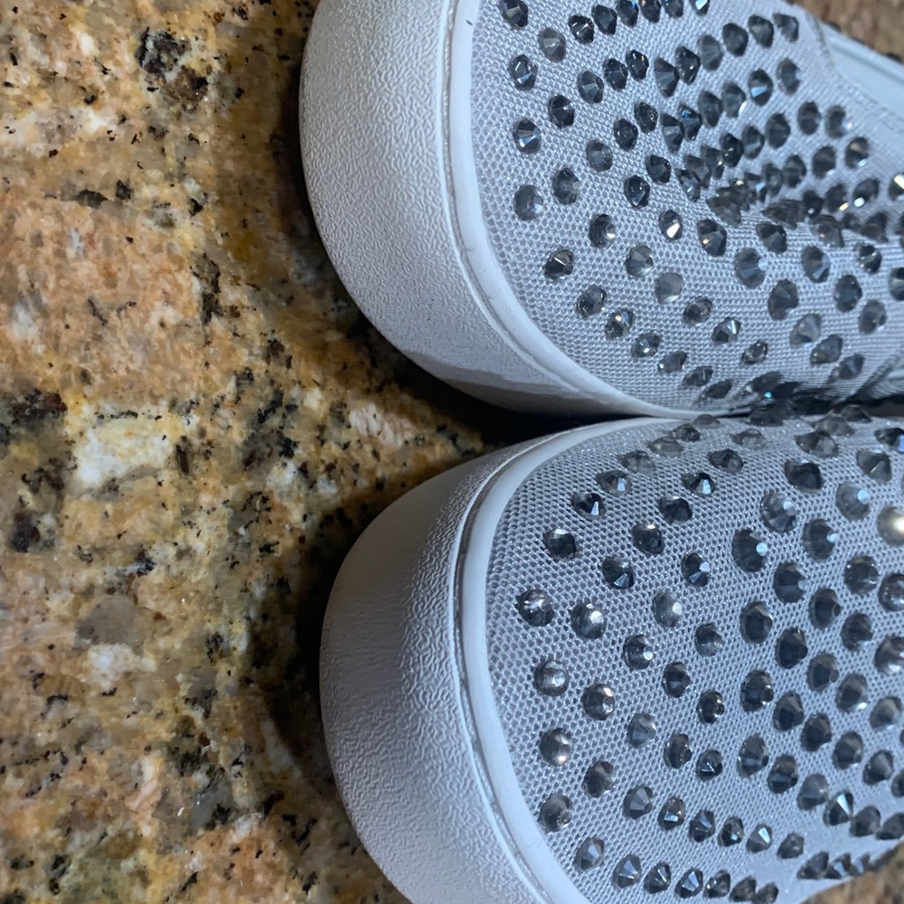 Authentic , like new Michael Kors Silver Studded Women's Loafers comfy  sexy, 7 - Picture 13 of 17